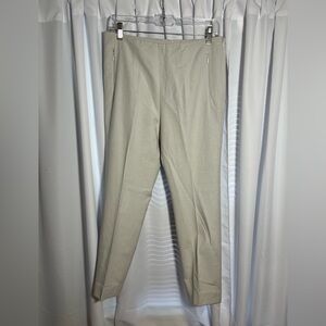 AKRIS Flat Front Off-White Pants Sz 8